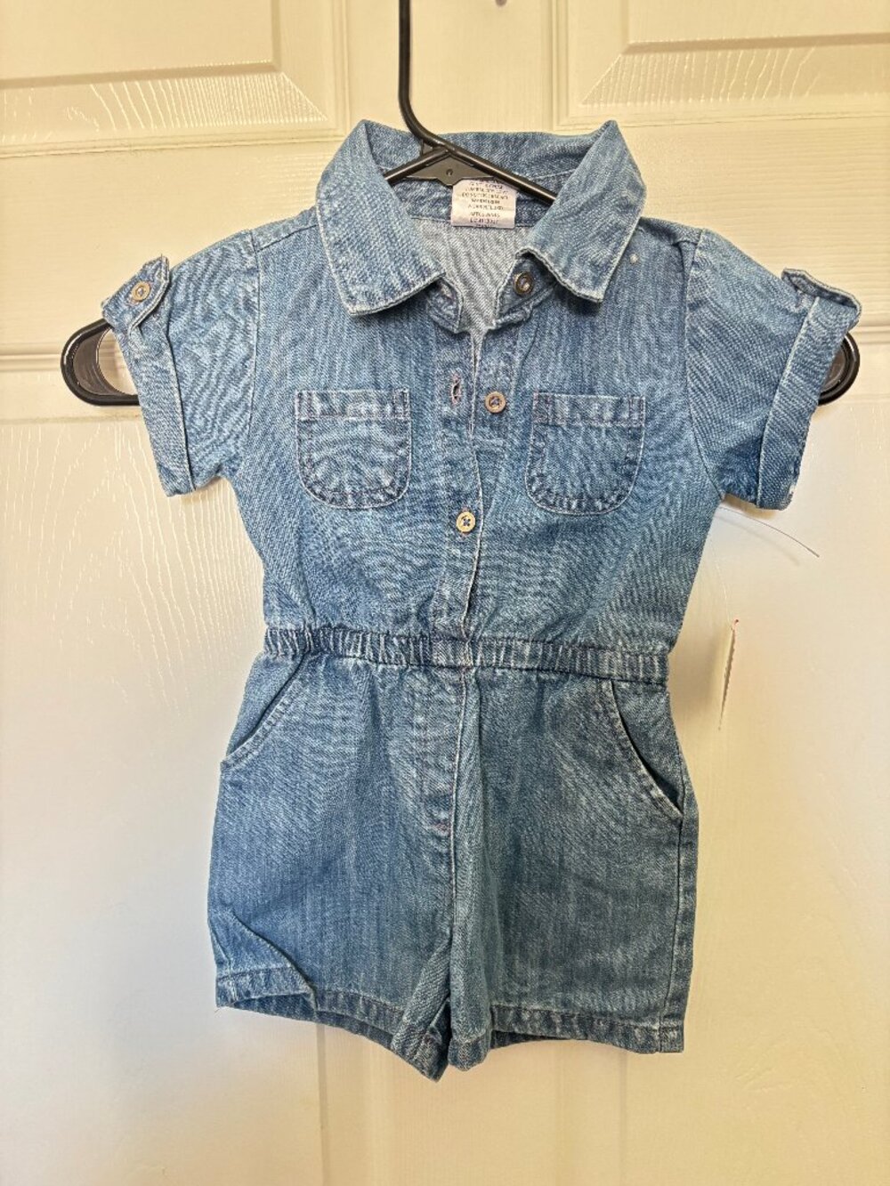 Diva Cotton Denim Short Jumpsuit